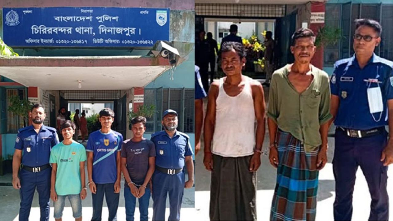 চিরিরবন্দরে মাদকবিরোধী অভিযানে ৫ জনের কারাদন্ড